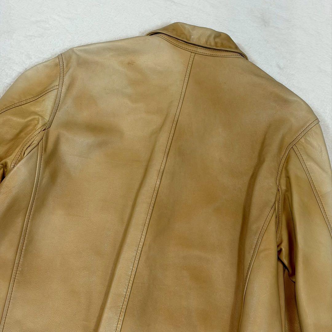 馬革 ブルーナボイン テーラードジャケット くるみボタン レザージャケット