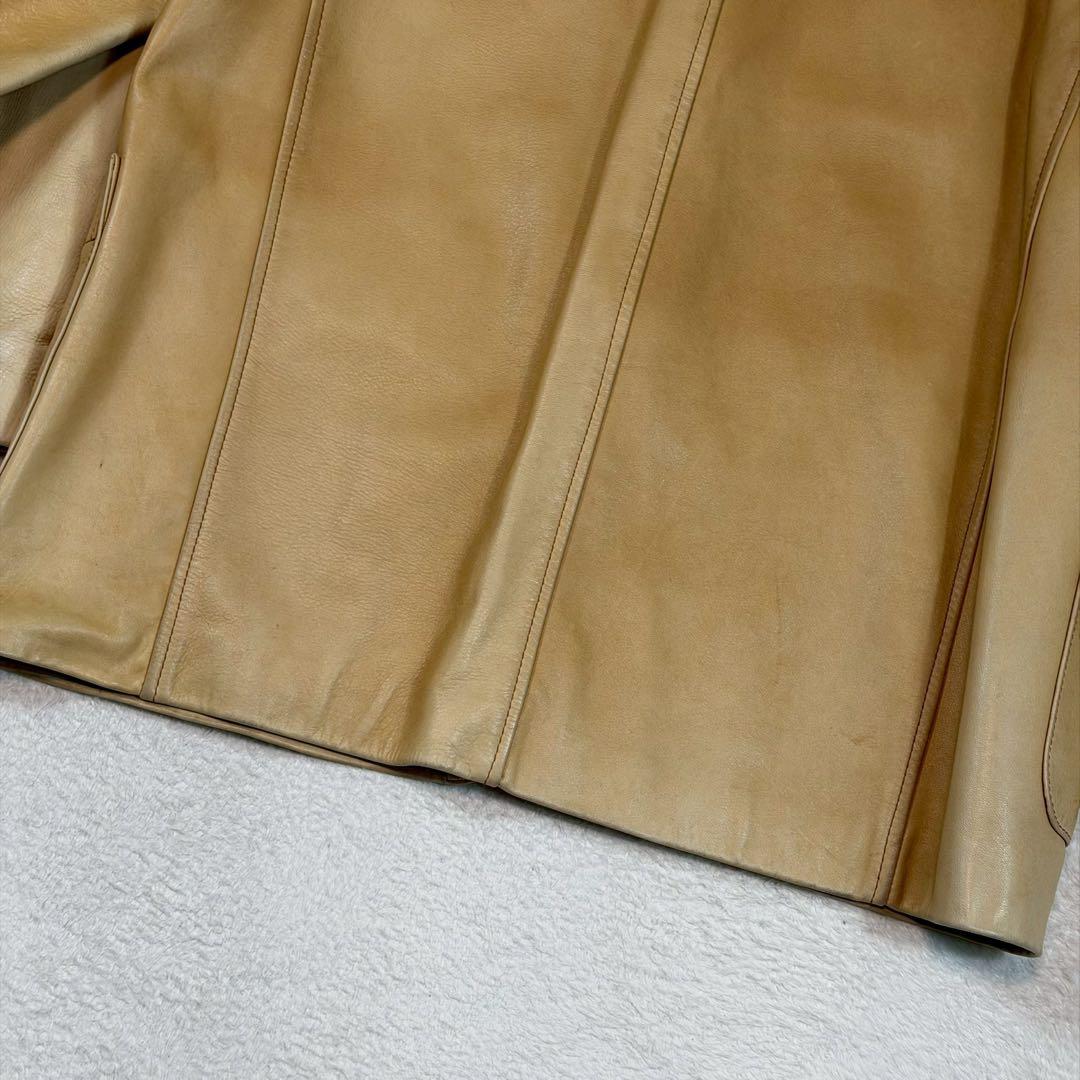 馬革 ブルーナボイン テーラードジャケット くるみボタン レザージャケット