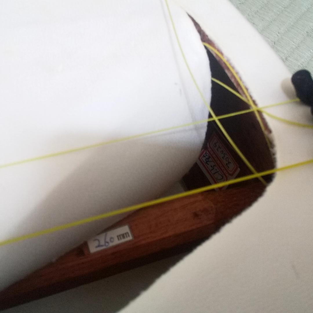 三味線　中棹　バチ　バチ収納ケース　ハードケース　セット　破れあり