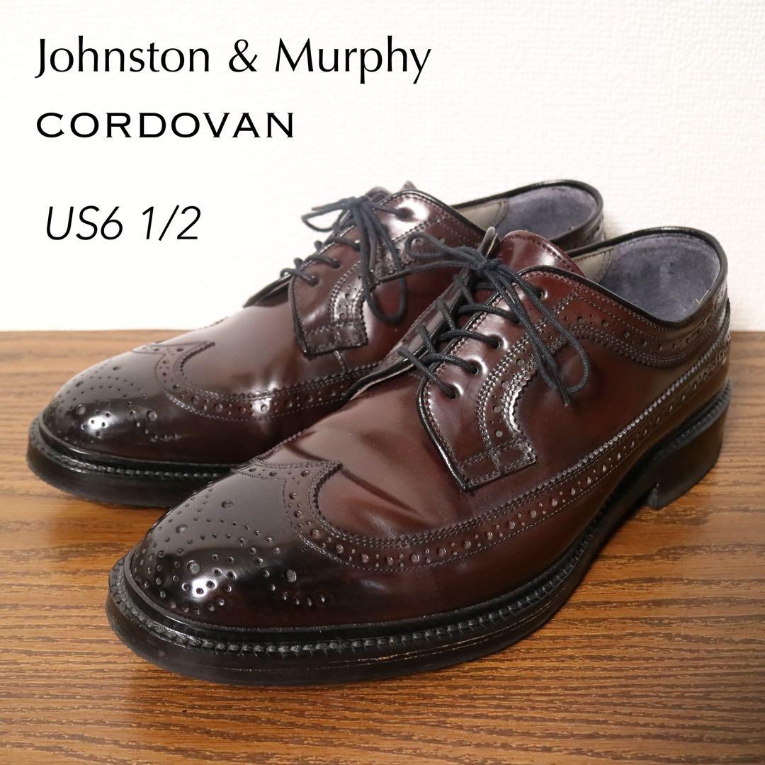 【超美品】 コードバン ジョンストンマーフィー 24.5 日本製 チヨダ 革靴