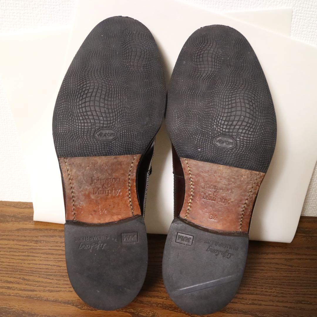 【超美品】 コードバン ジョンストンマーフィー 24.5 日本製 チヨダ 革靴