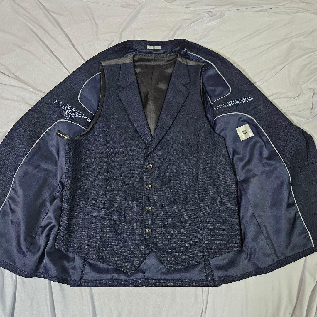 ❇️極美品❇️SUIT SELECT ネイビー 3ピーススーツ XL