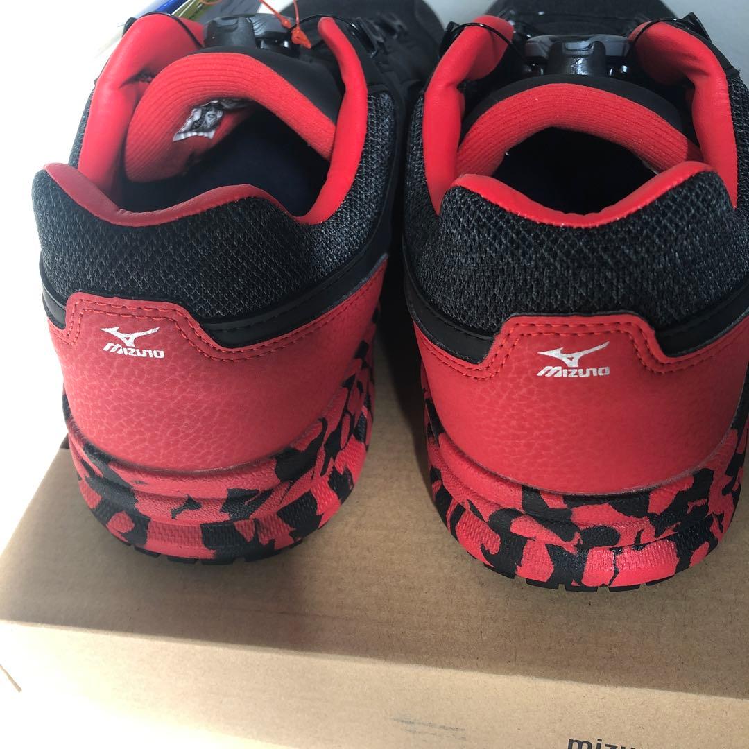 新品未使用　ミズノ　安全靴　オールマイティー　27センチ　黒✖️赤　ブラック