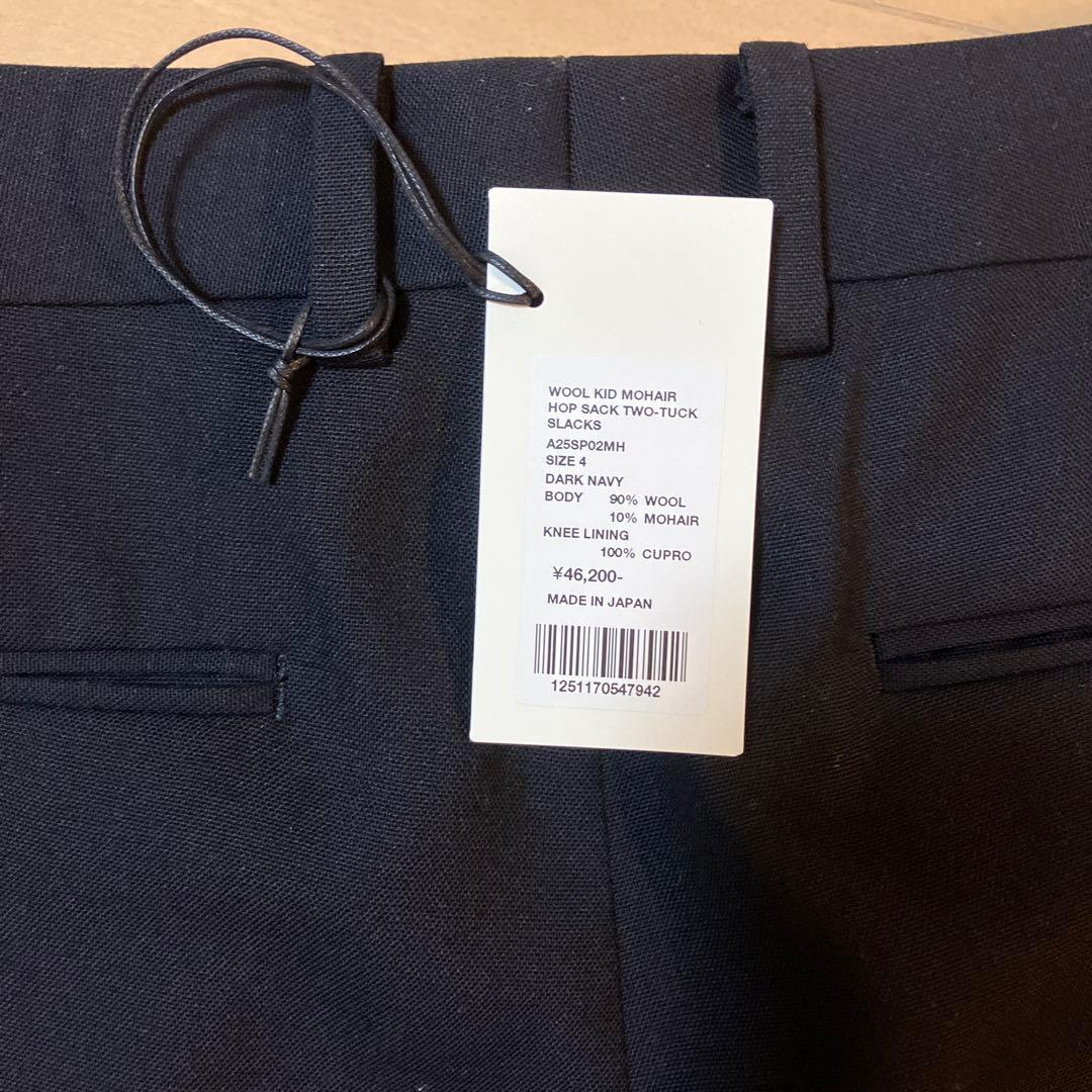 AURALEE ウール モヘア ツータック スラックス 4サイズ 2025