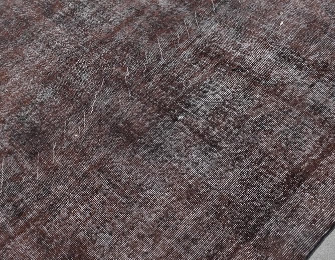 トルコ ヴィンテージラグA47 超大判 レア ダークブラウン オーバーダイラグ