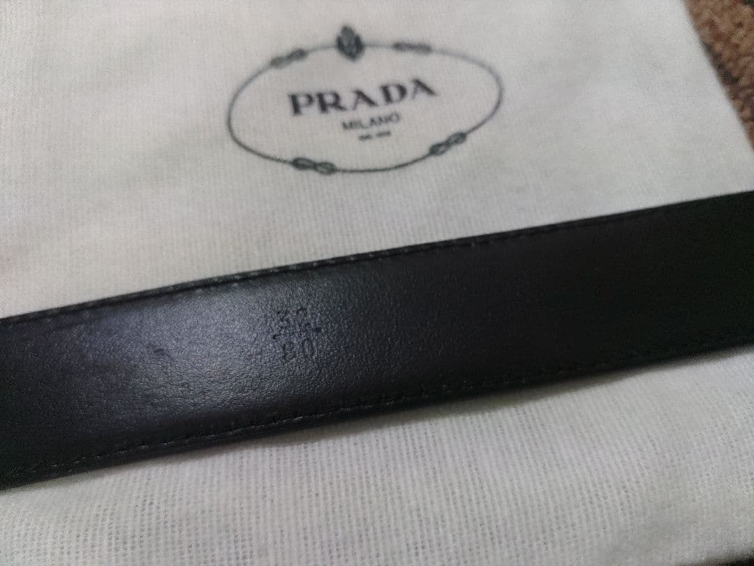 PRADA レザー ベルト 黒