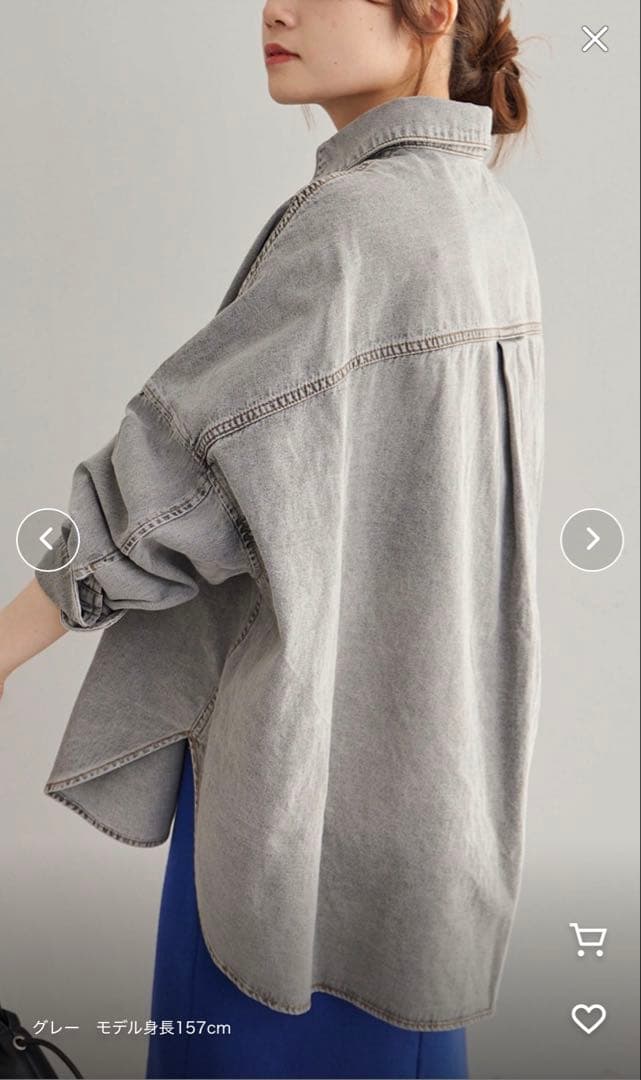 最終お値下げ《美品》PUAL CE CIN★ヴィンテージライクデニムシャツ