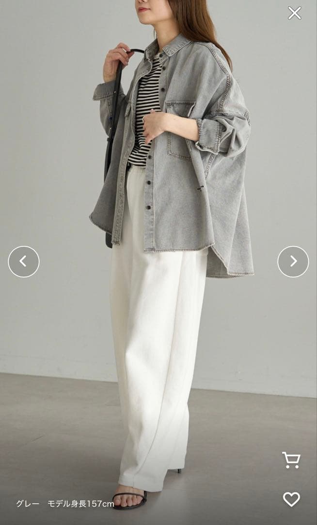 最終お値下げ《美品》PUAL CE CIN★ヴィンテージライクデニムシャツ