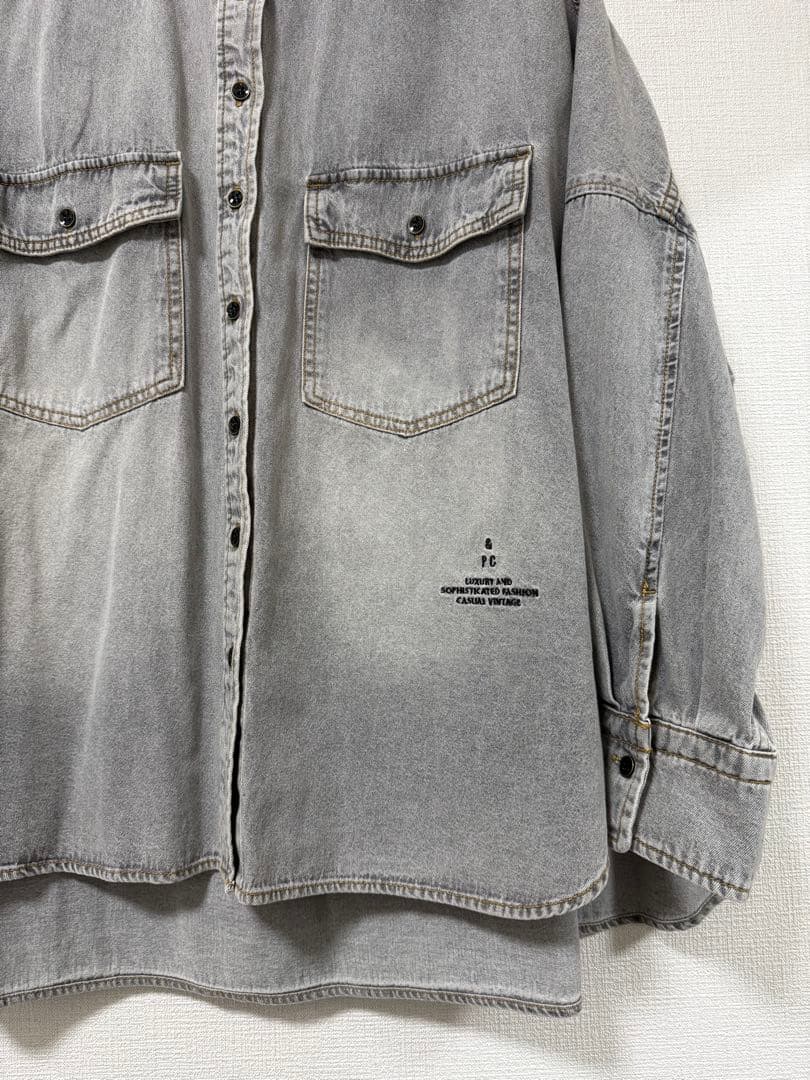 最終お値下げ《美品》PUAL CE CIN★ヴィンテージライクデニムシャツ