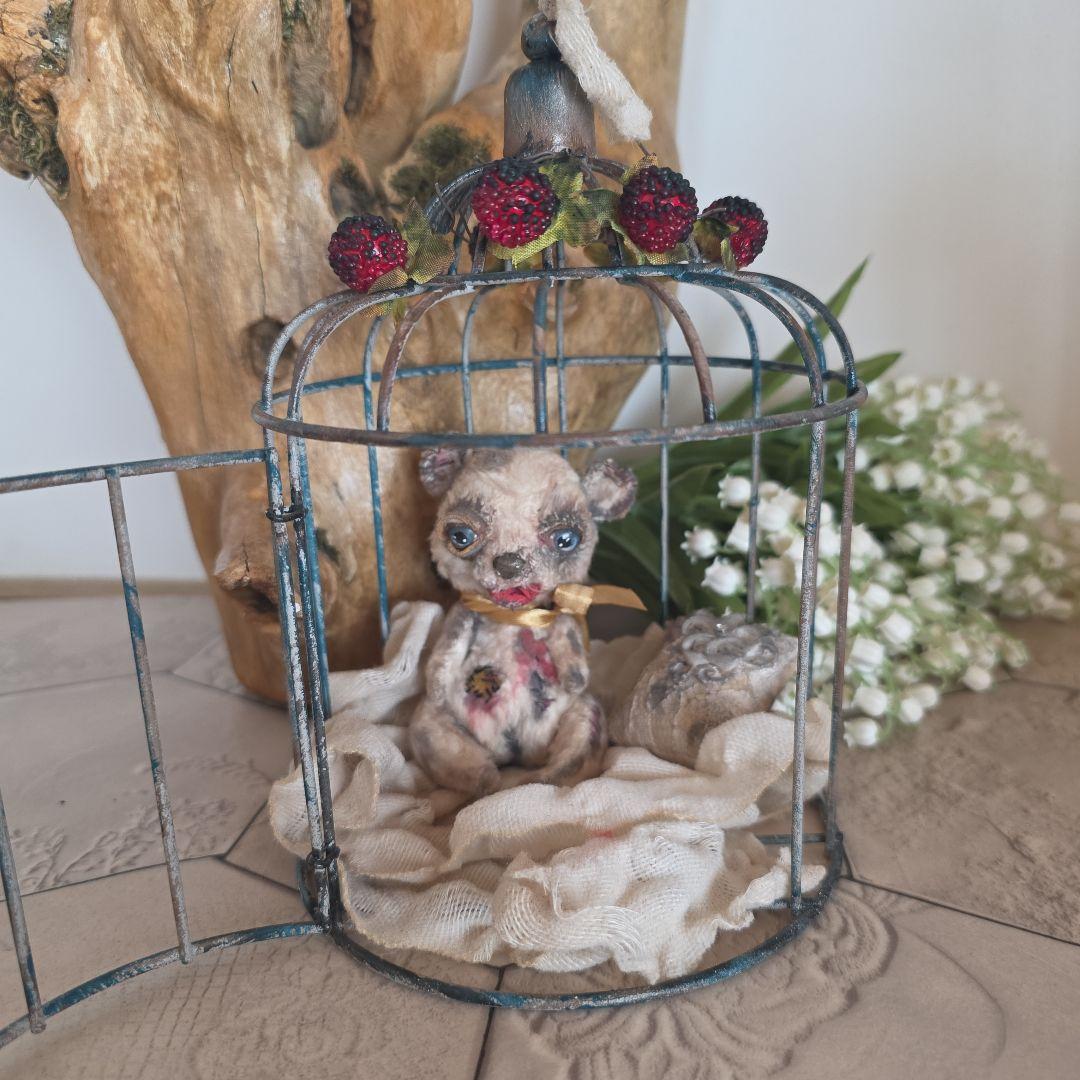 作家様　アーティストベア　退廃的　ダーク　ブロカント　テディベア　手のりサイズ