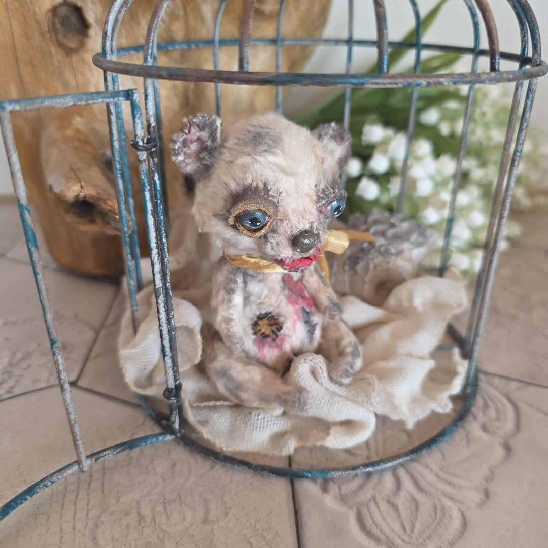 作家様　アーティストベア　退廃的　ダーク　ブロカント　テディベア　手のりサイズ