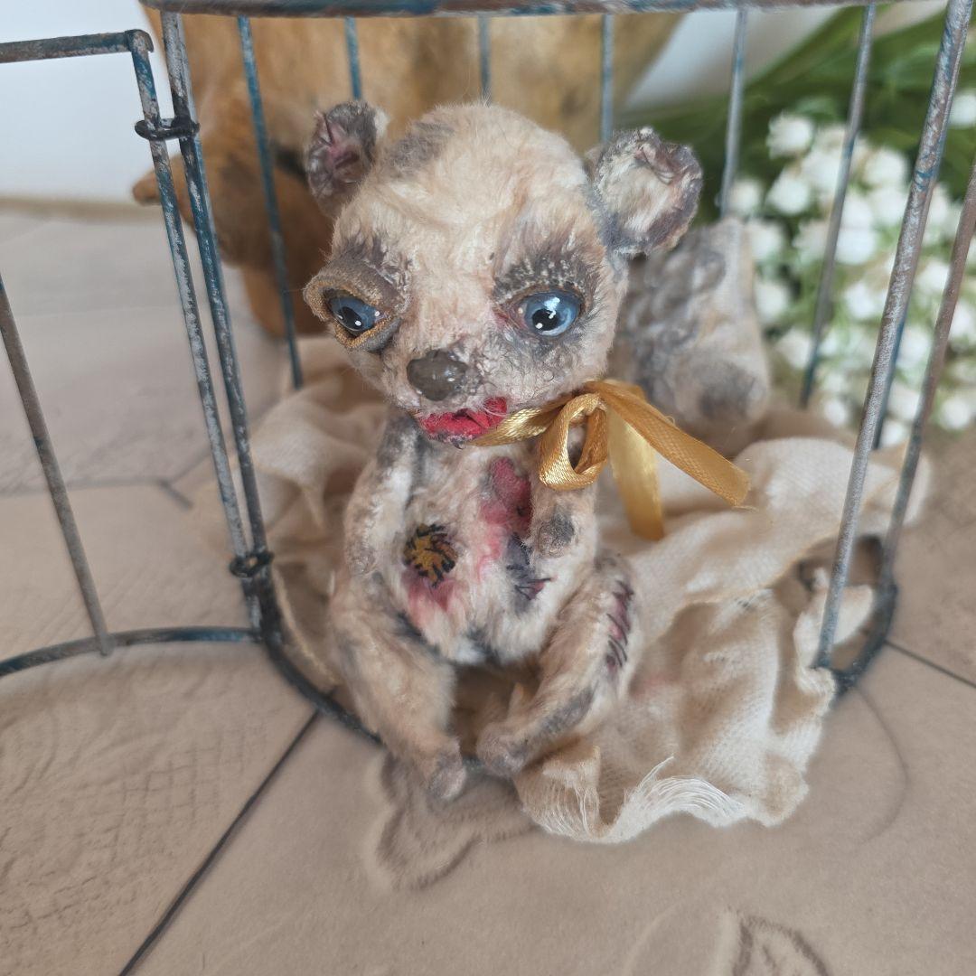 作家様　アーティストベア　退廃的　ダーク　ブロカント　テディベア　手のりサイズ