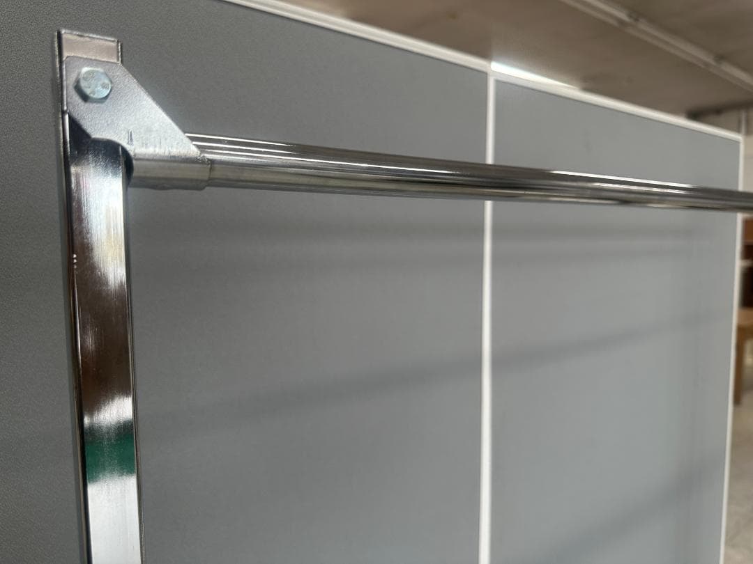 PFS 48\" GARMENT RACK　ハンガーラック　シェルフ付き　シルバー