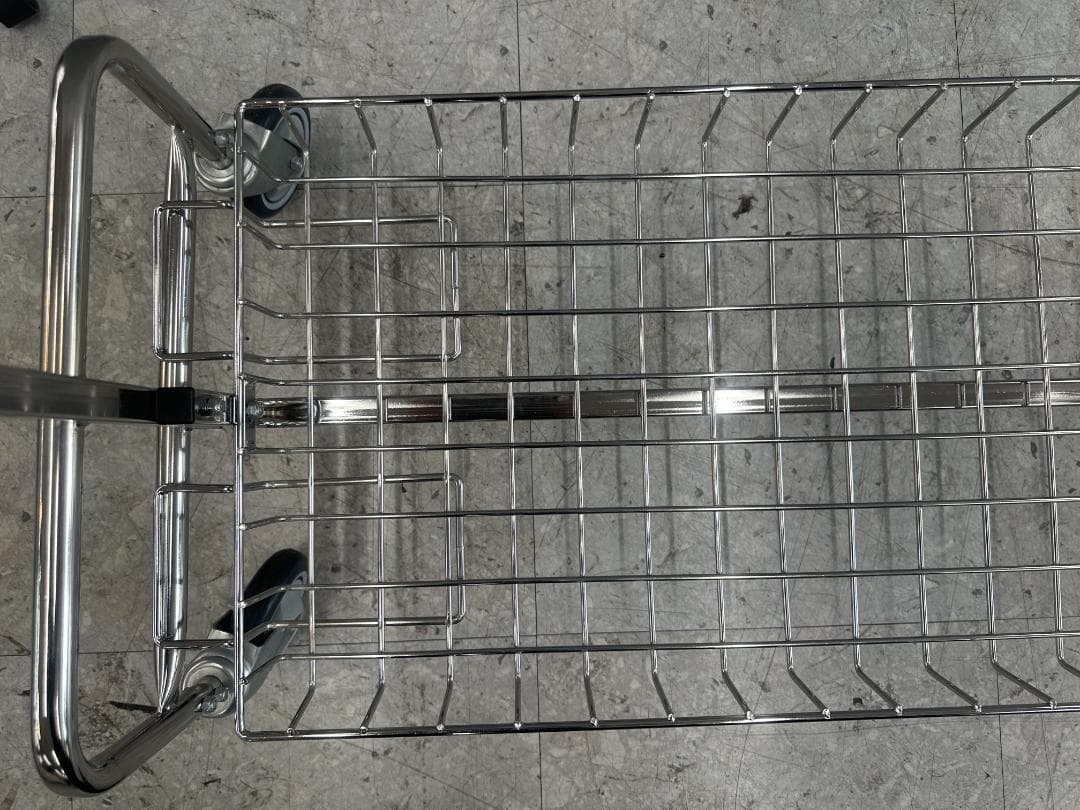 PFS 48\" GARMENT RACK　ハンガーラック　シェルフ付き　シルバー