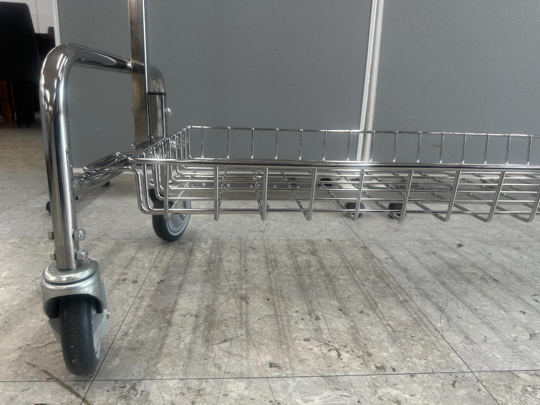 PFS 48\" GARMENT RACK　ハンガーラック　シェルフ付き　シルバー