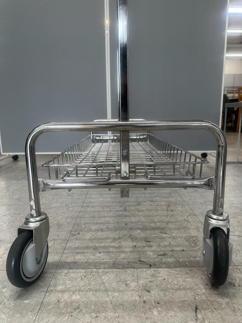 PFS 48\" GARMENT RACK　ハンガーラック　シェルフ付き　シルバー