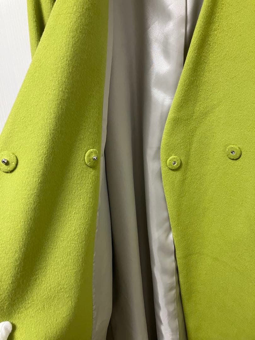 定価47000Spick &span ピスタチオグリーンコートタグ付き高級ウール