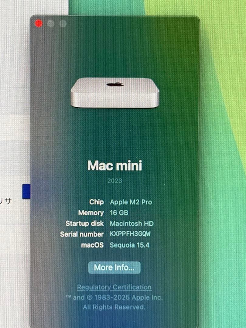 値下げしました Apple Mac mini 2023 M2 Pro 16GB