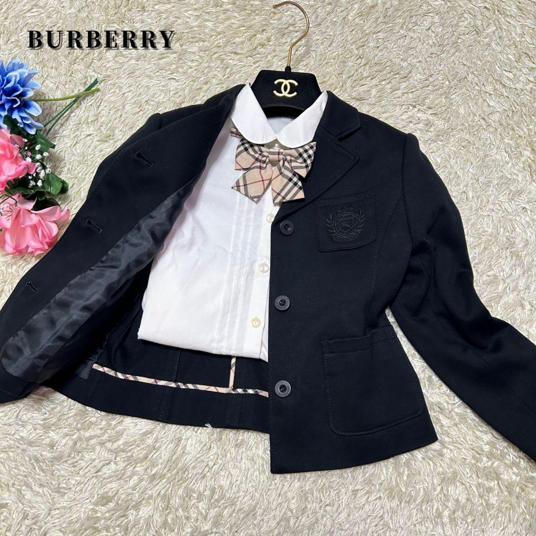 【美品】バーバリーロンドン　子供用　フォーマル　女の子　ブレザー シャツ リボン