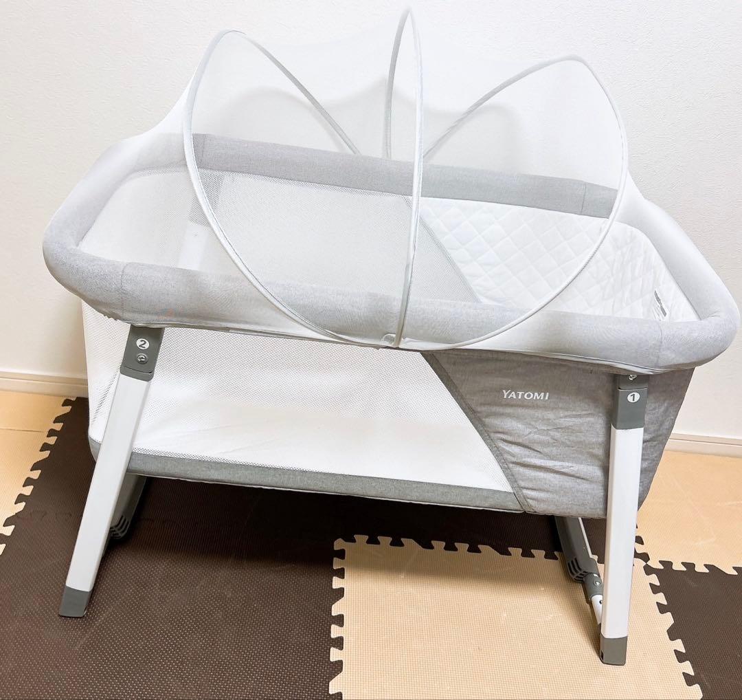 ヤトミ　YATOMI リビングベッド 2in1 折り畳みベビーベッド