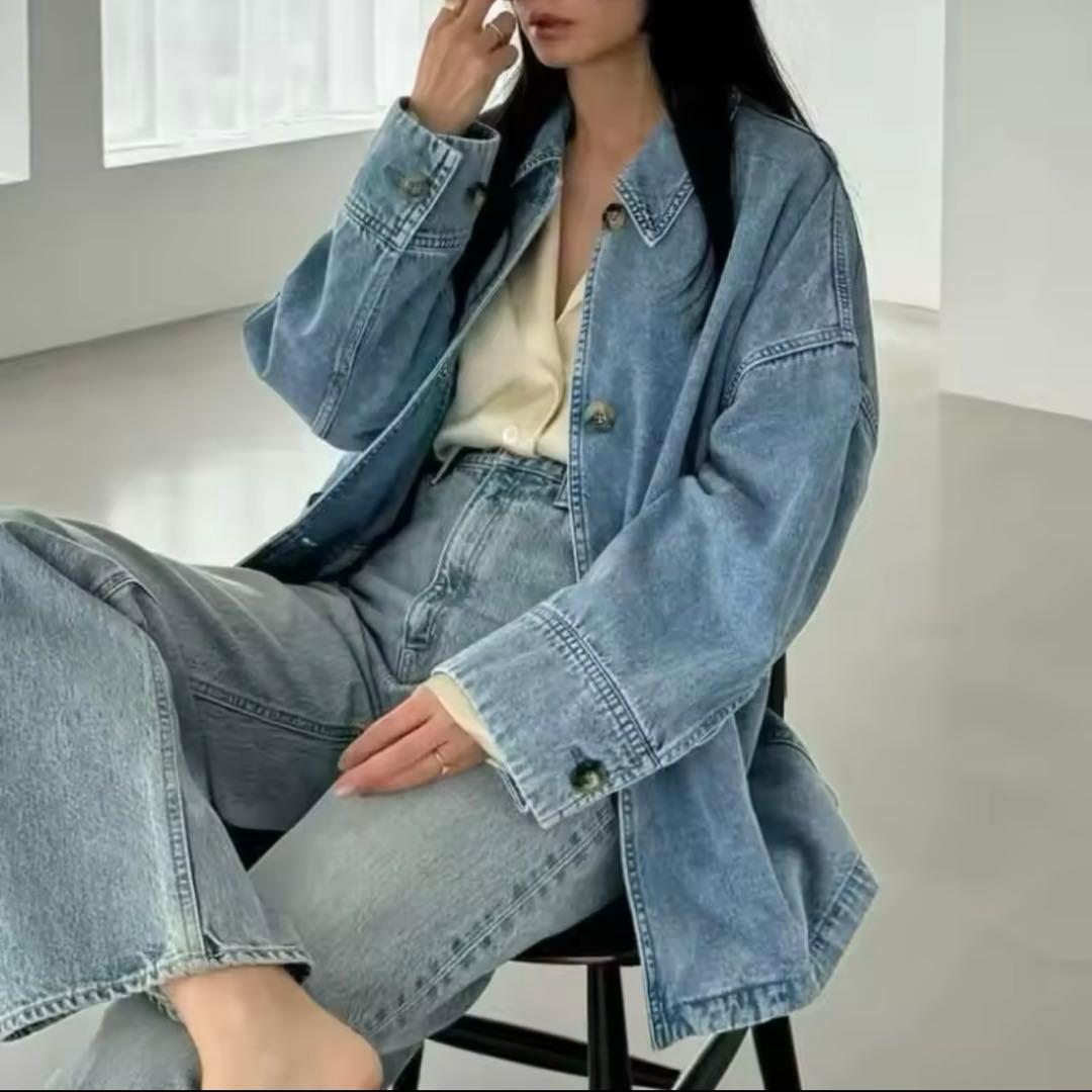 CLANE WORK OVER JACKET BLUE クラネ デニムオーバー