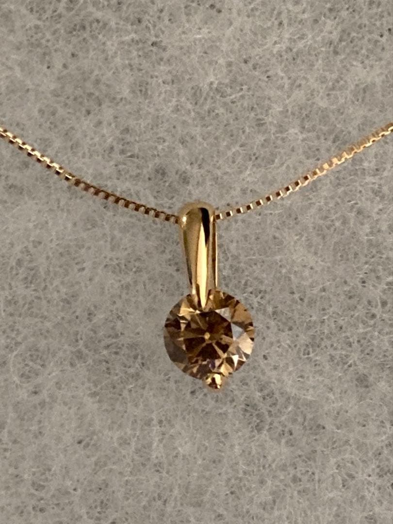 GSTV K18YG ブラウンダイヤモンド 0.6ctペンダントトップ