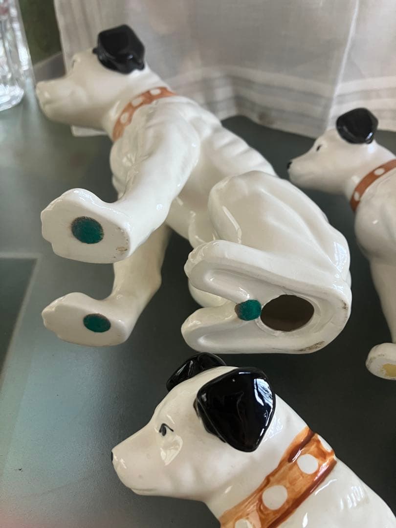 Victor ビクターニッパー 犬置物 6体70〜220mm昭和レトロ