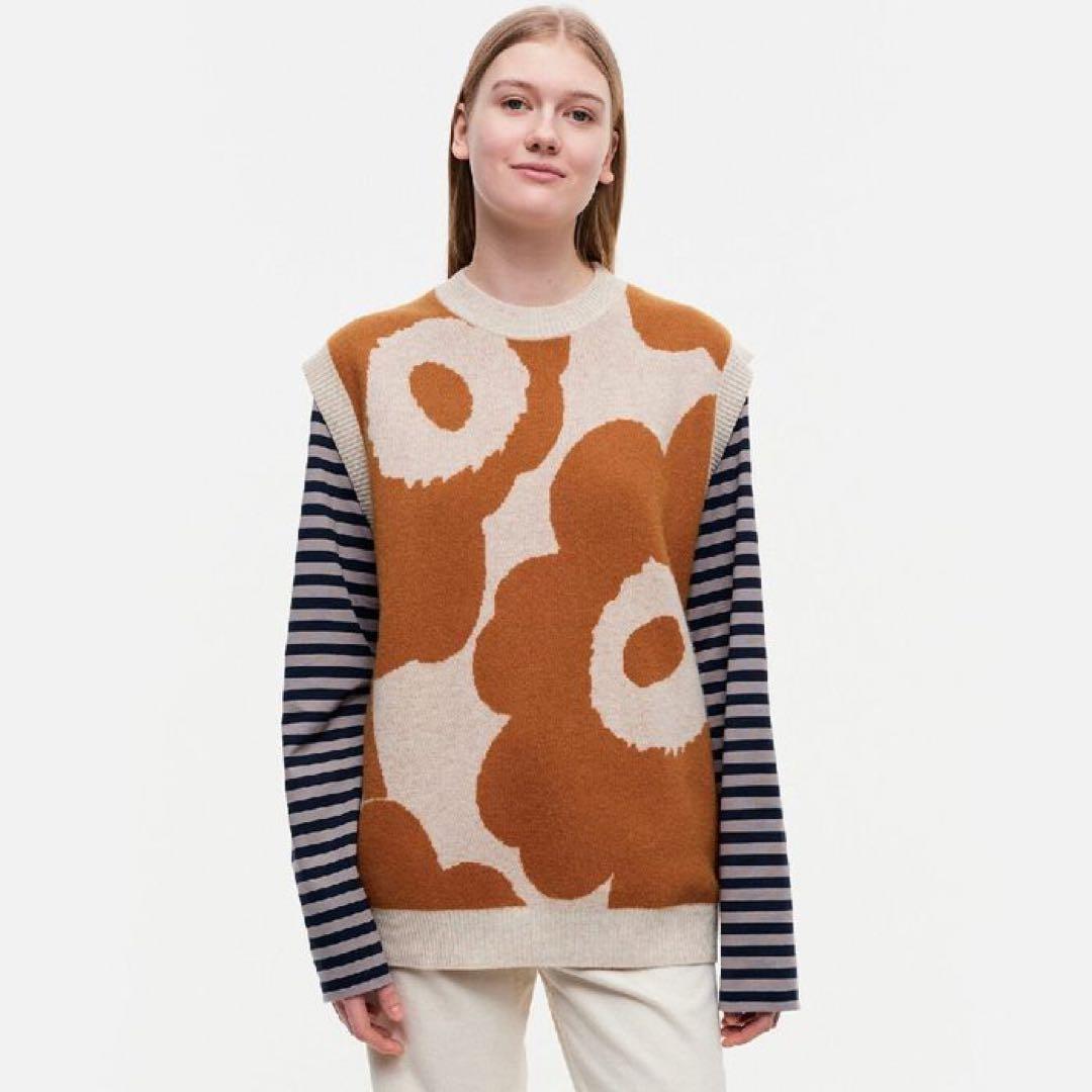 2023AW marimekko Ruode Unikko ニットベスト XS