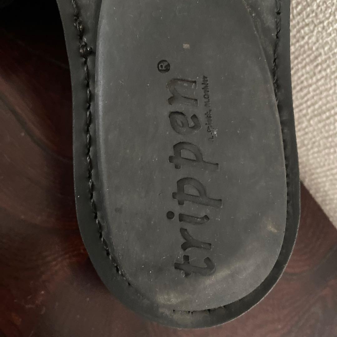 trippen トリッペン 鹿革 ベロクロ ディア レザー 37 黒