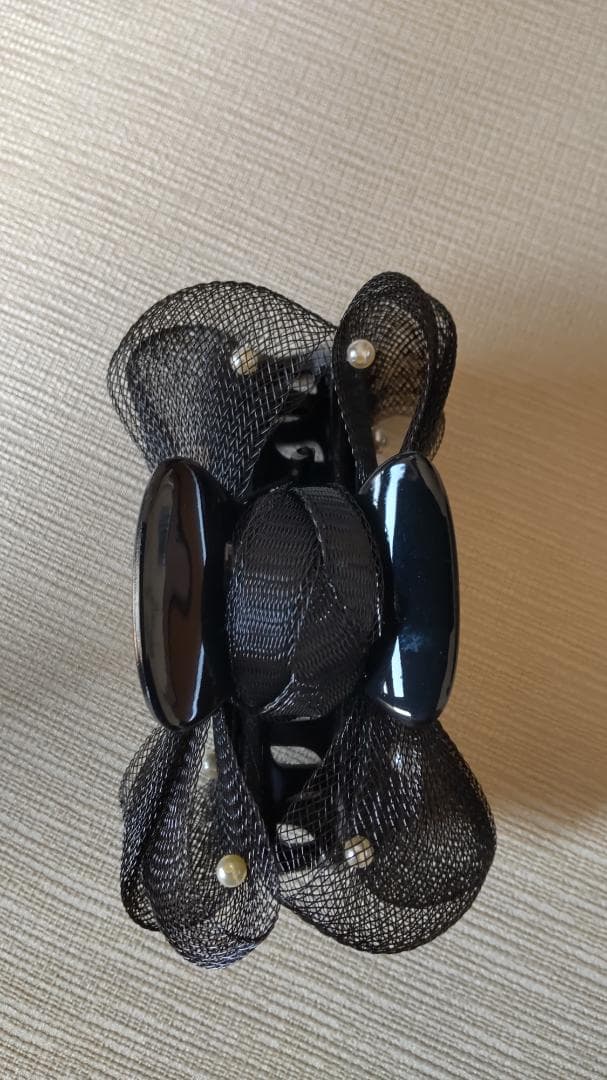 コンプレックスビズ　パールリボンバンズクリップ