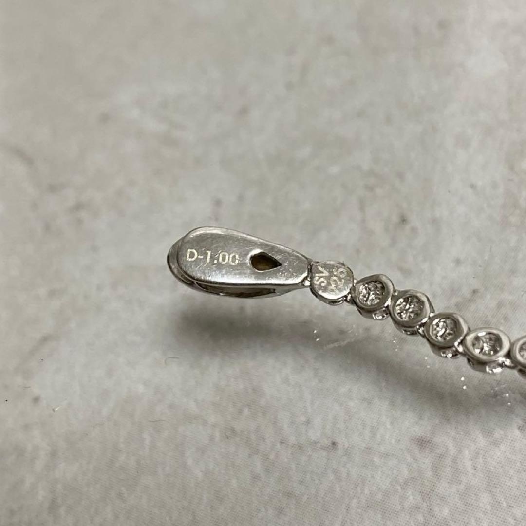 ダイヤモンド 1.00ct SV925 ネックレス テニスネックレス