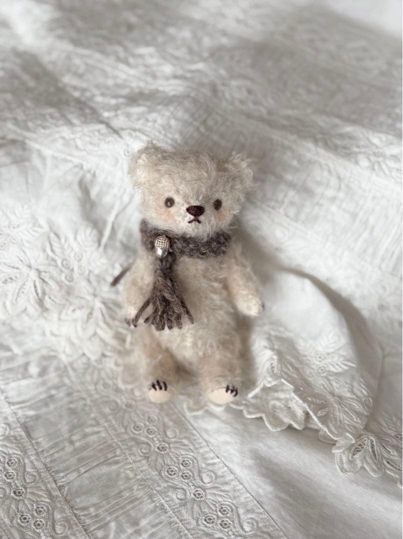 ちびくまcocolilou 小さなモヘアのテディベア