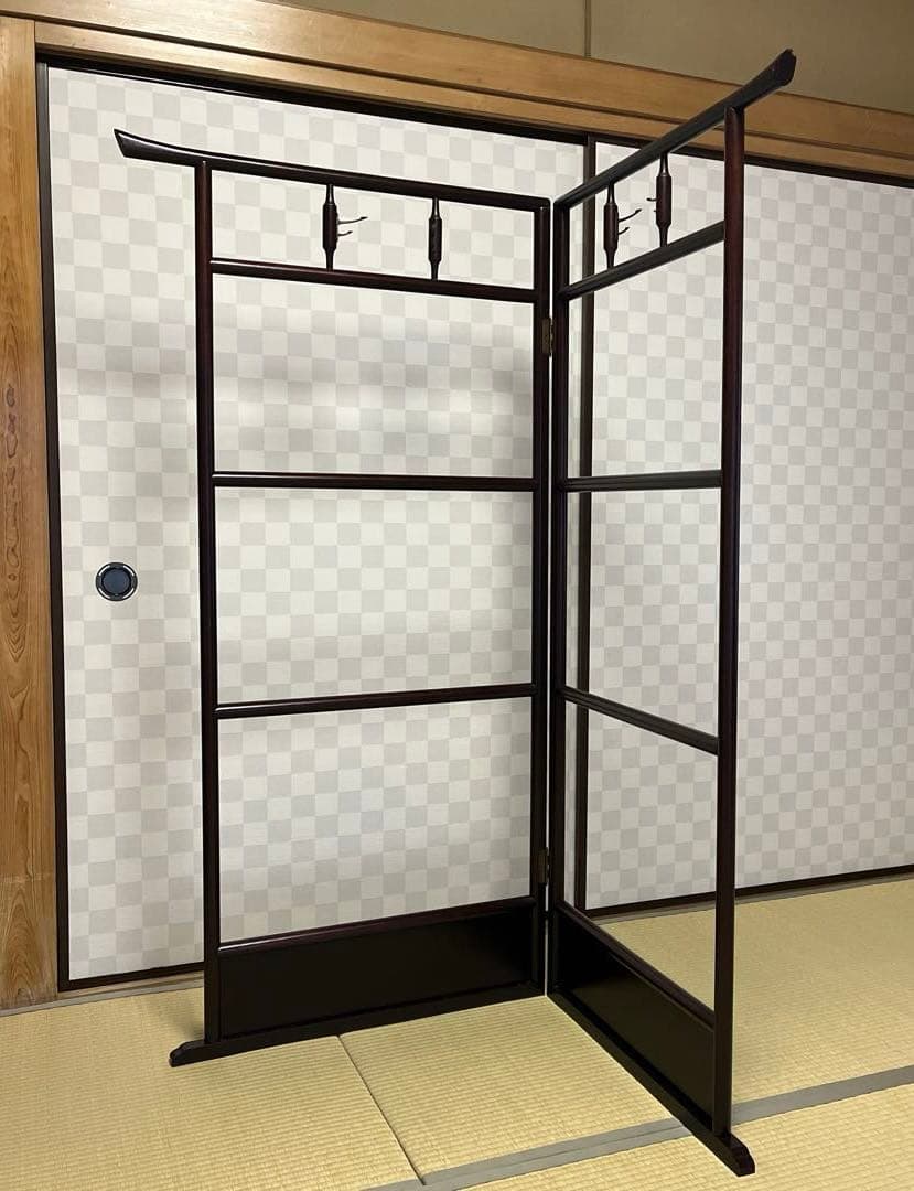 衣桁　着物掛け　昭和レトロ　折りたたみ　アンティーク　衣紋掛け　和家具　木製