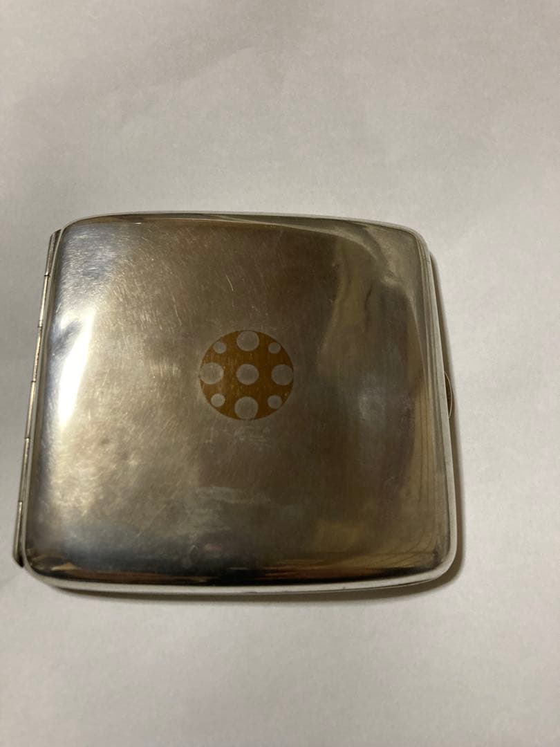 レトロシルバー（銀製）シガレットケース　タバコ入れ　記念あり