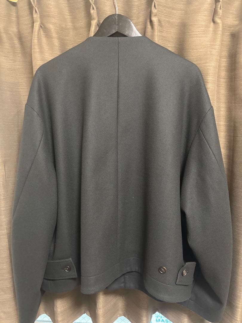 stein 21aw ノーカラーメルトンジャケット　Sサイズ