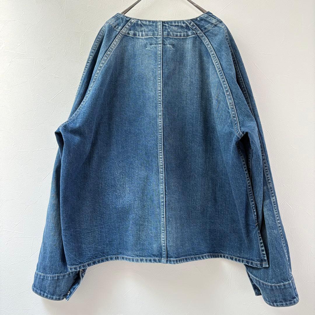 Veritecoeur VC-2577 ノーカラーデニムカバーオール