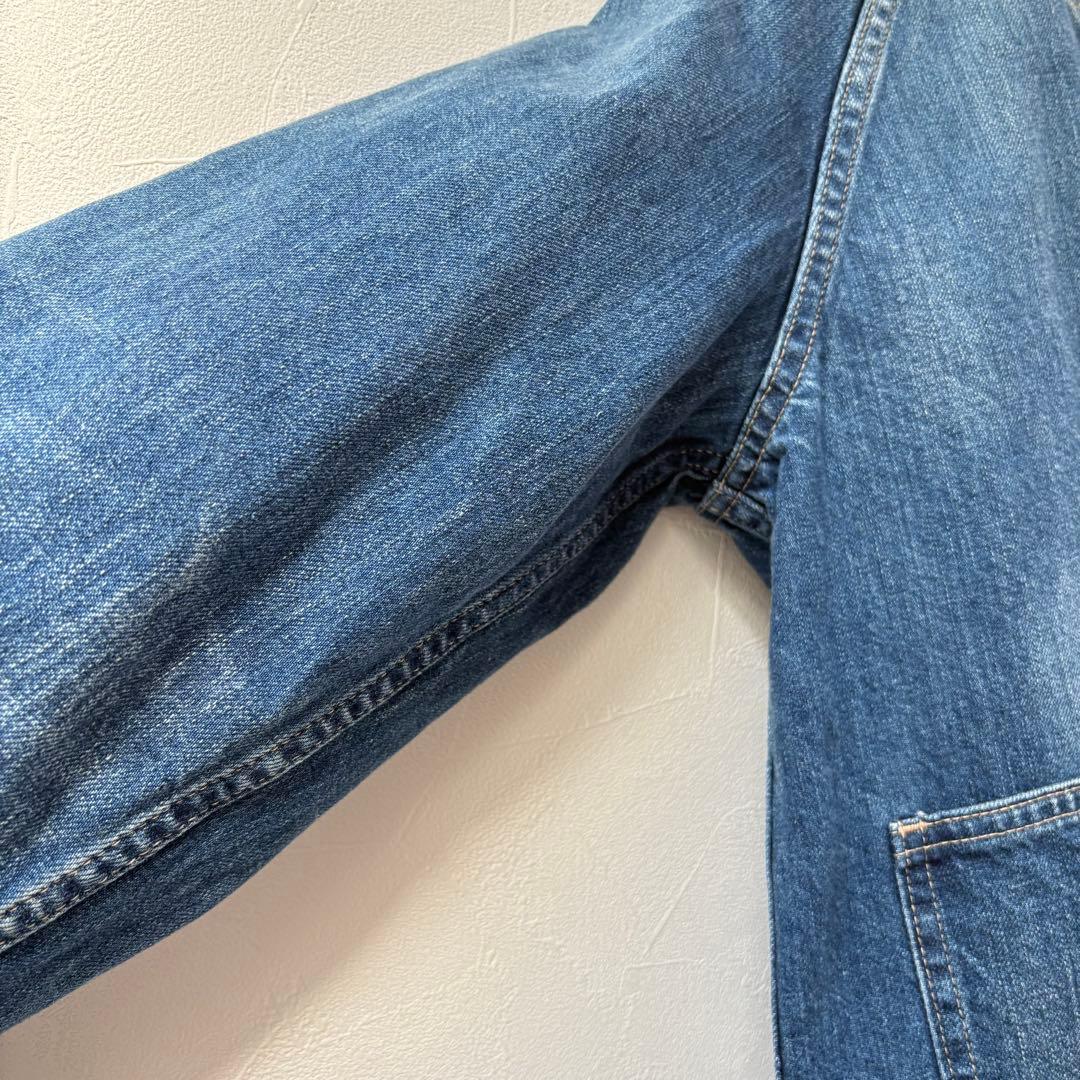 Veritecoeur VC-2577 ノーカラーデニムカバーオール