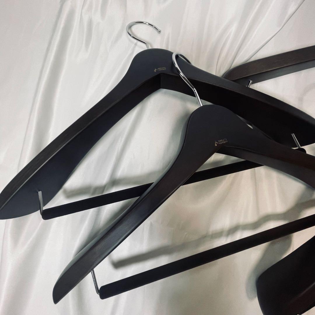 【ナカタハンガー】高級木製ハンガー　ダークブラウン　 4本セット