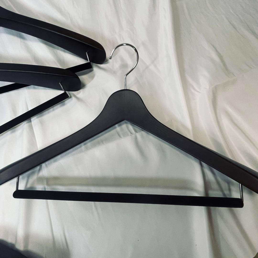 【ナカタハンガー】高級木製ハンガー　ダークブラウン　 4本セット