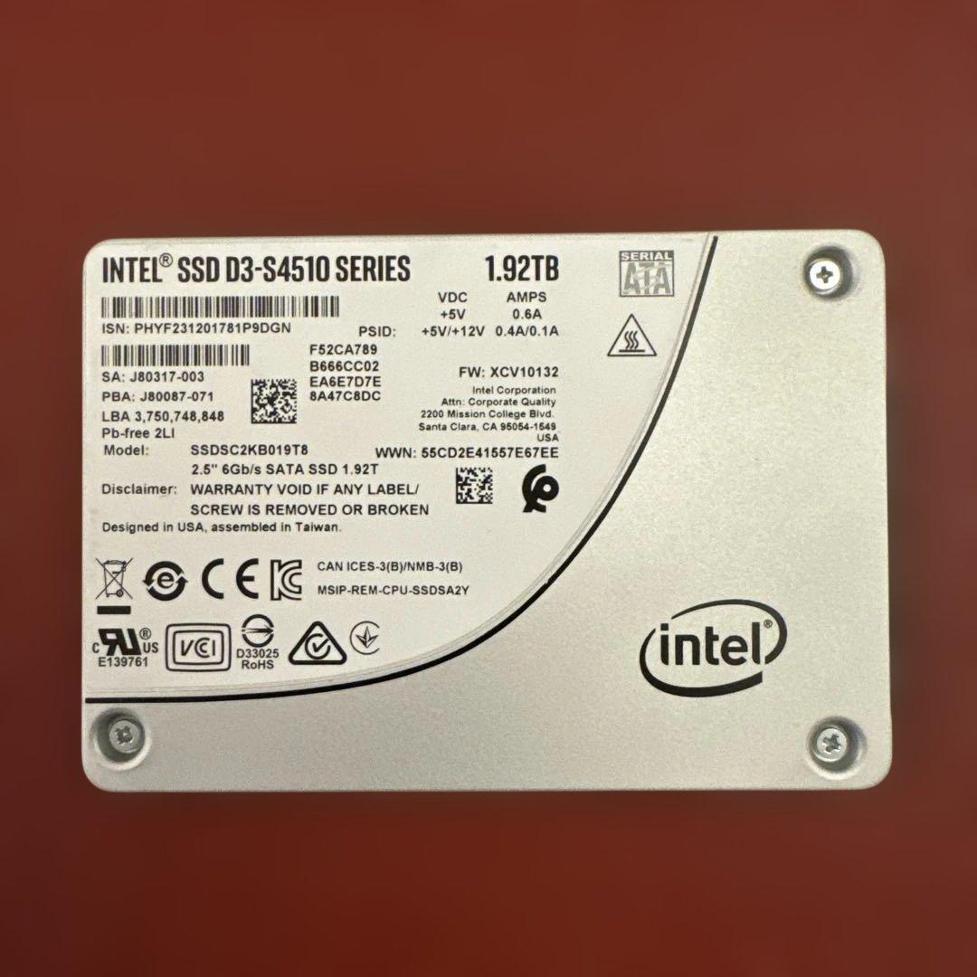 Intel D3-S4510 Sata SSD 1.92TB ④