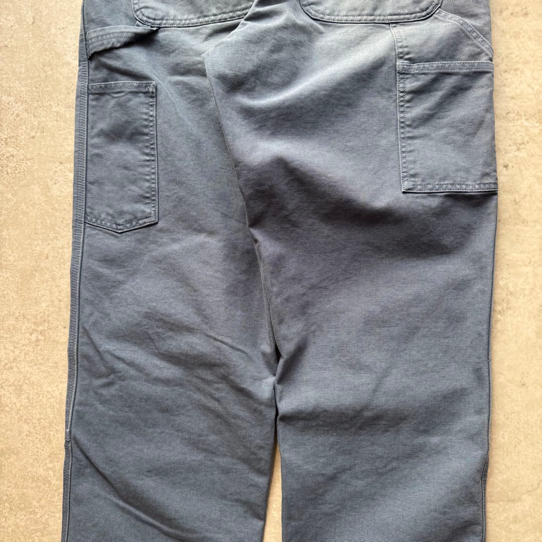 極美品 カーハート 肉厚 ダック ダブルニー w34 × L32 ブルーグレー