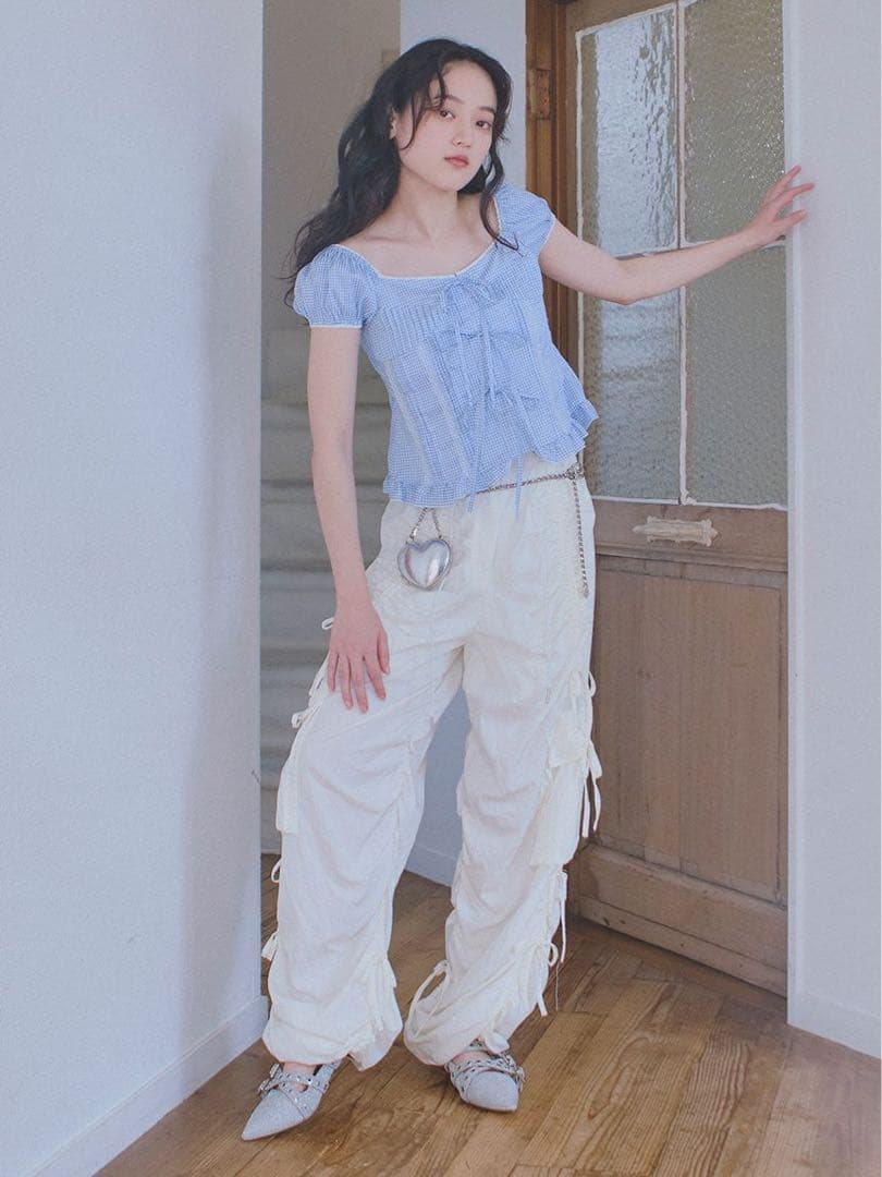 美品✨ FURFUR リボンディテールカーゴパンツ