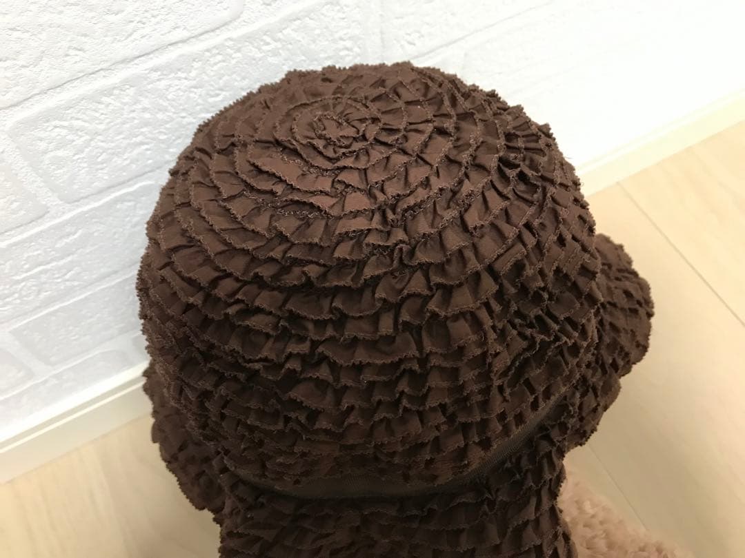 ★美品　ワンダフルワールド　ピコフリル　帽子　こげ茶