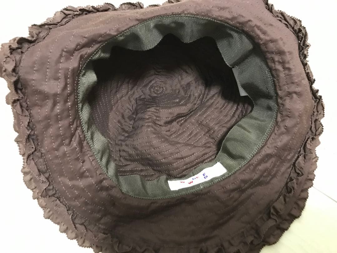 ★美品　ワンダフルワールド　ピコフリル　帽子　こげ茶
