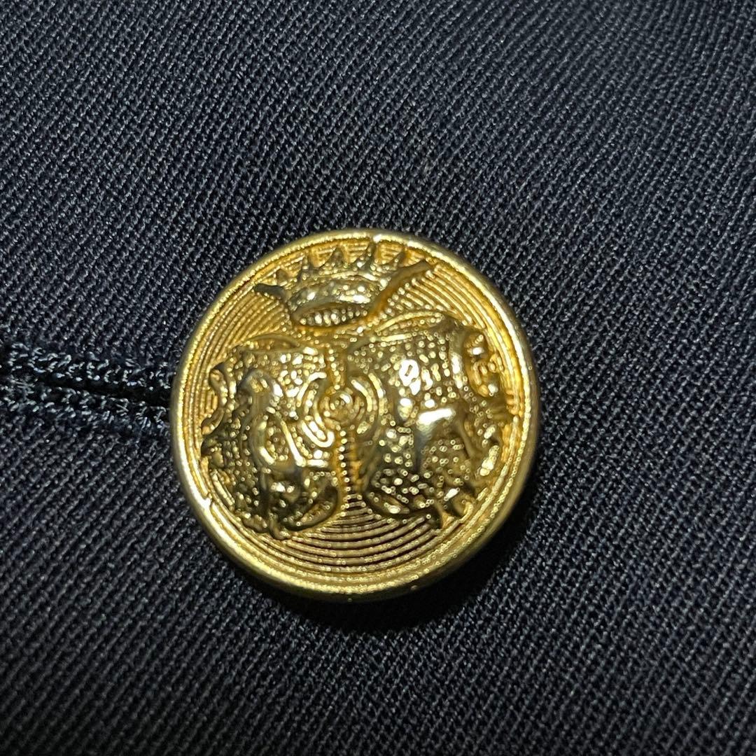 【美品】ラルフローレン 金ボタン 紺ブレ テーラードジャケット 肩パッド ダブル