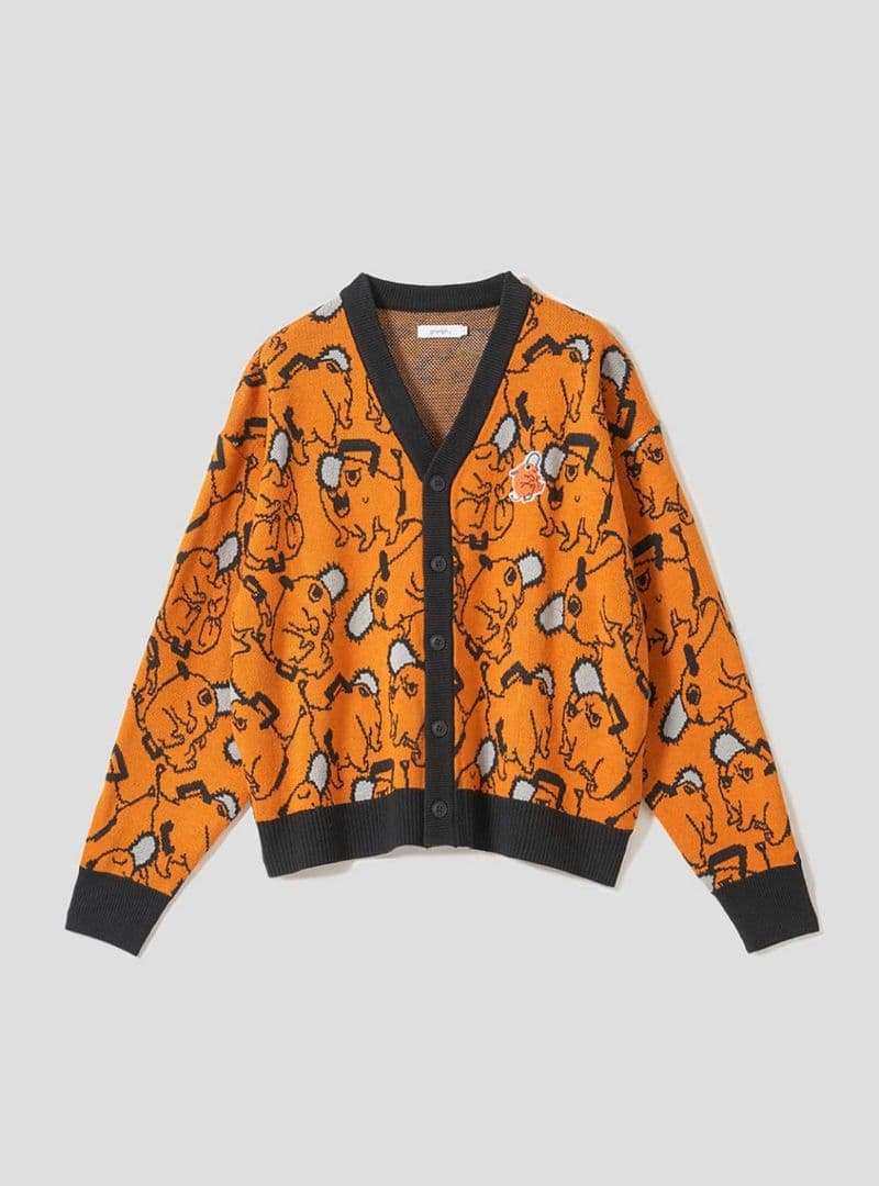 【グラニフ】L ポチタ パターン｜ジャカードカーディガン チェンソーマン