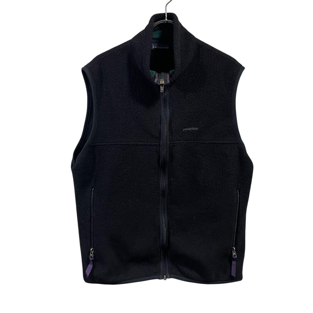 90s patagonia フリースベスト　ブラック　M USA製