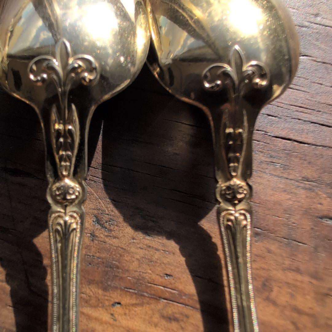 フランスアンティーク　純銀製　スプーン