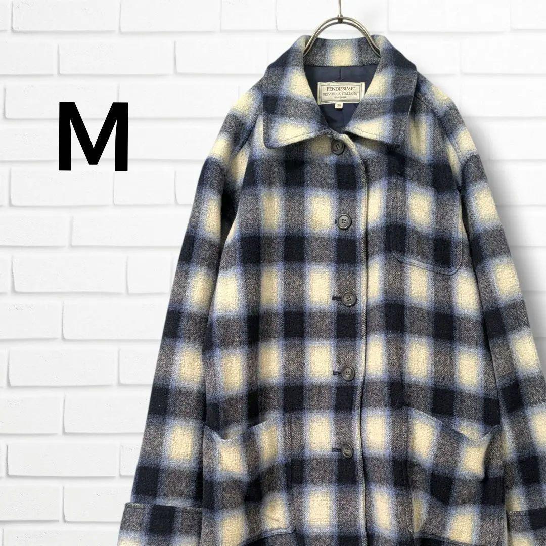 フェンディシメ オンブレチェック ジャケット オーバーサイズ M