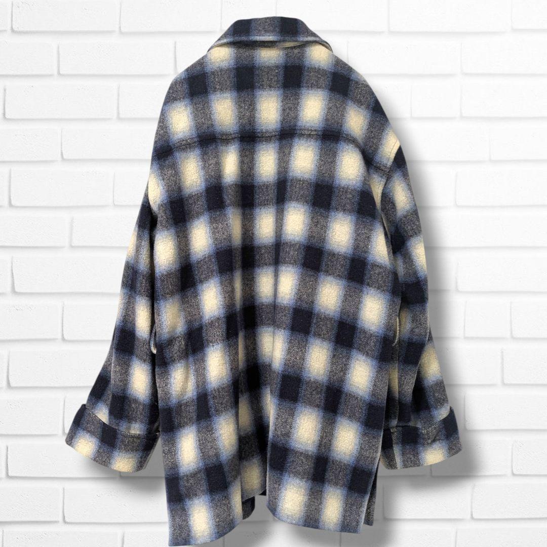 フェンディシメ オンブレチェック ジャケット オーバーサイズ M